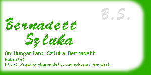 bernadett szluka business card